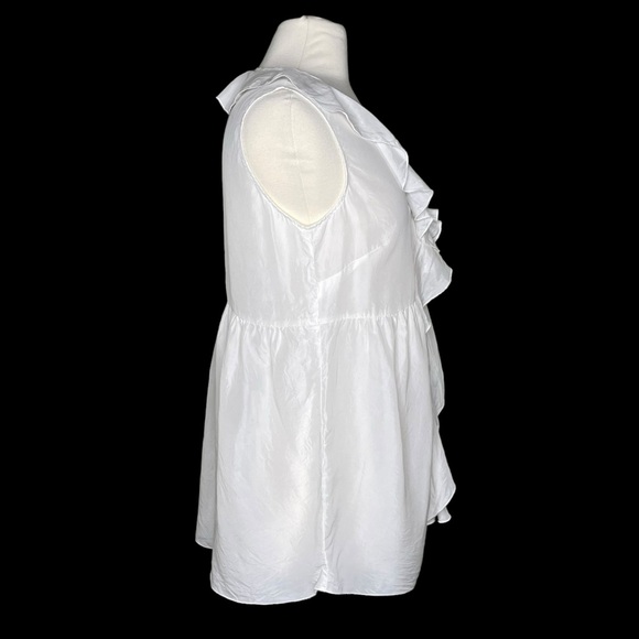Cabi M silk sleeveless ruffled blouse - Picture 2 of 10